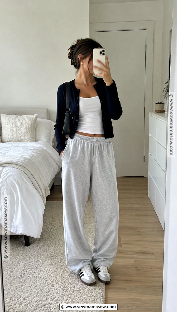 Brandy Melville Cropped Cardigan And Anastasia Sweatpants Outfit - 20 Brandy Melville Fall Outfits