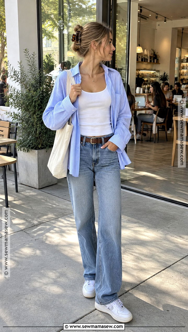 Brandy Melville Tank Top And Oversized Shirt Outfit - 15 back to school outfits brandy melville