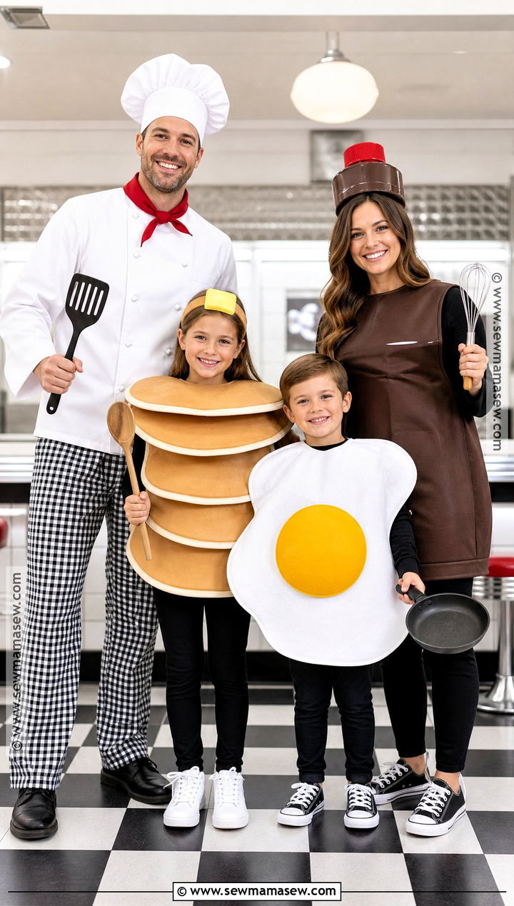 Breakfast Family Costume - 35 family costumes for four