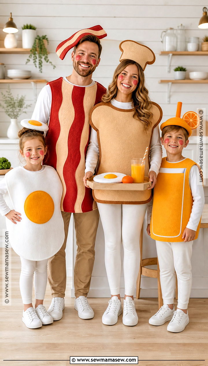 Breakfast Family Costume - 40 family halloween costumes for 4