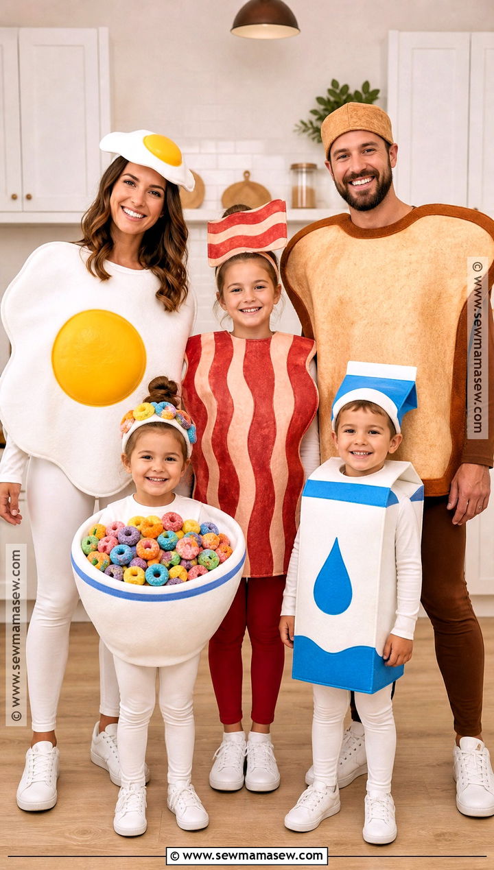 Breakfast Family Costume - 30 family costumes for 5 halloween