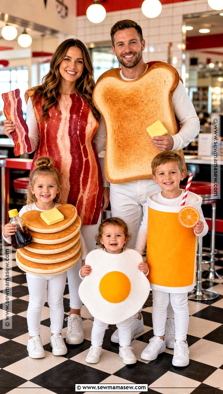 Breakfast Food Family Costume With Toddler - 35 family halloween costumes with for toddlers