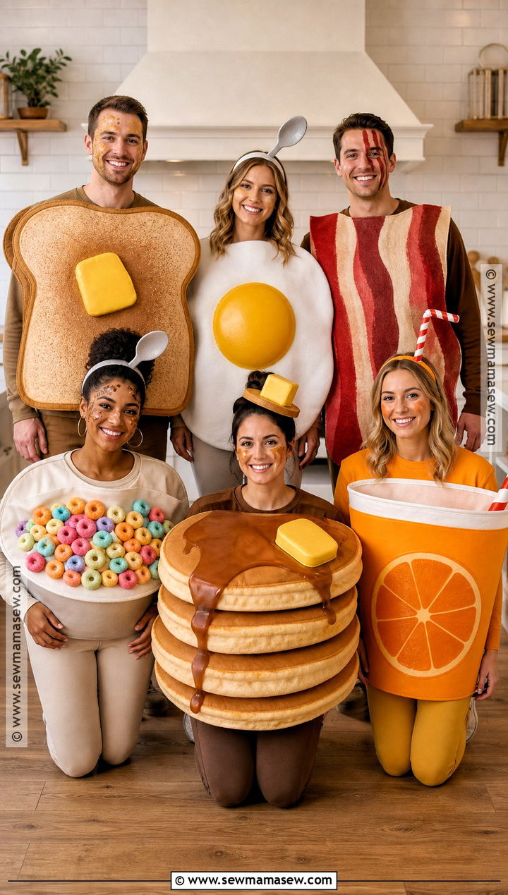 Breakfast Food Group Of Six Halloween Costume - 30 group of six halloween costume ideas