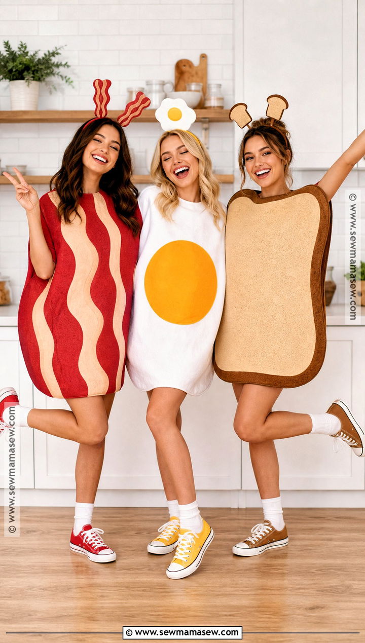Breakfast Food Trio Costume - 45 iconic trio halloween costumes
