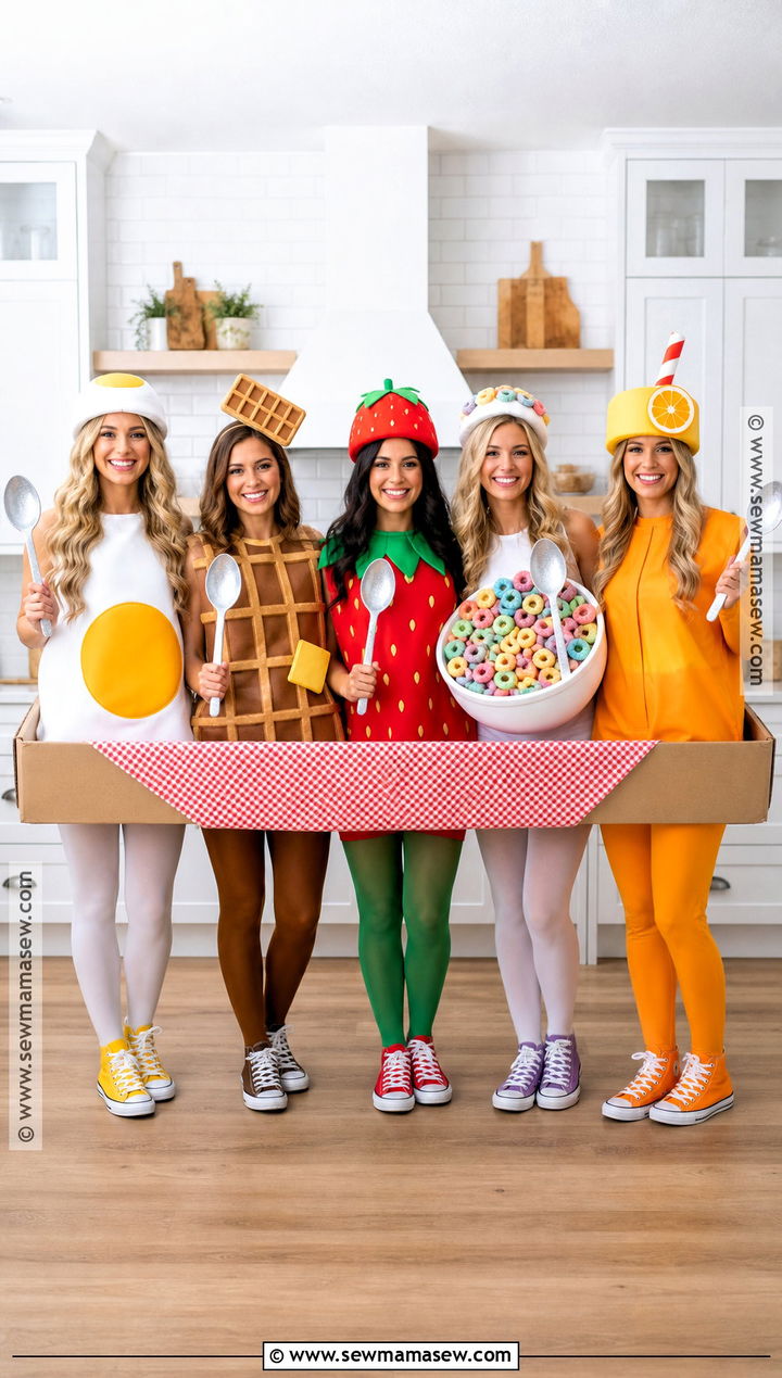 Breakfast Foods Group Costume - 30 Halloween Costumes Women Group