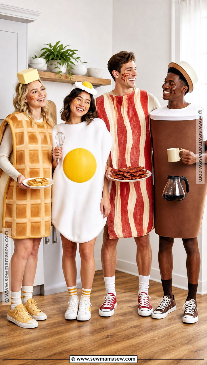 Breakfast Foods Group Costume - 45 4 people halloween costumes