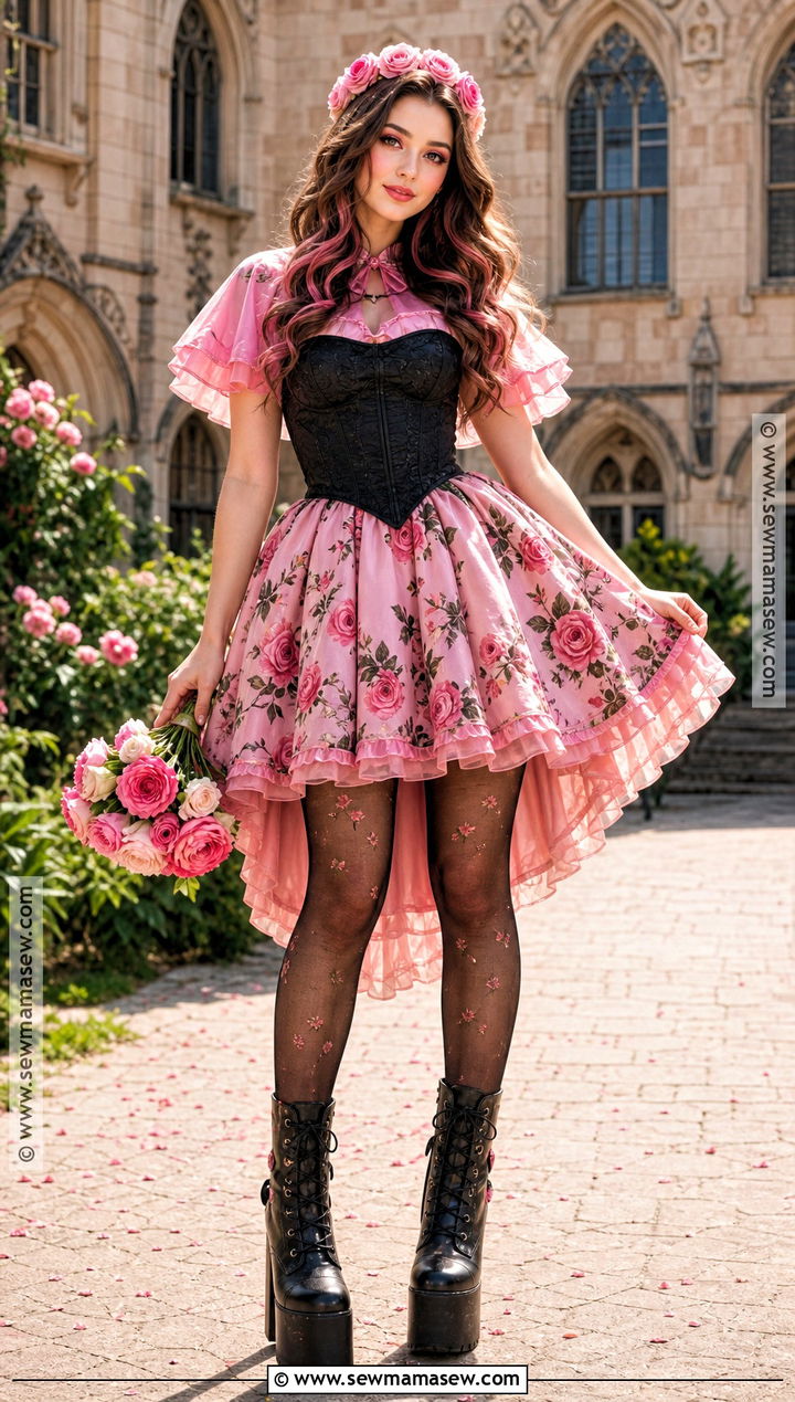 Briar Beauty Costume With Rose Print Dress - 35 Ever After High Costumes