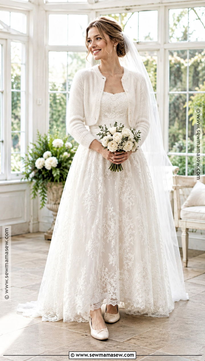 Bridal Ballet Flats With Lace Dress - 15 November Wedding Shoes Brides