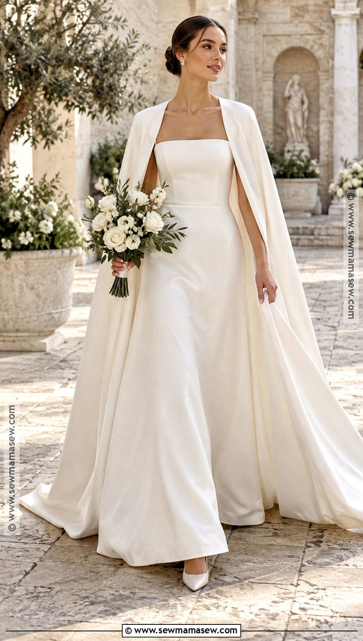 Bridal Cape Fall Wedding Dress - 25 fall wedding dresses bride