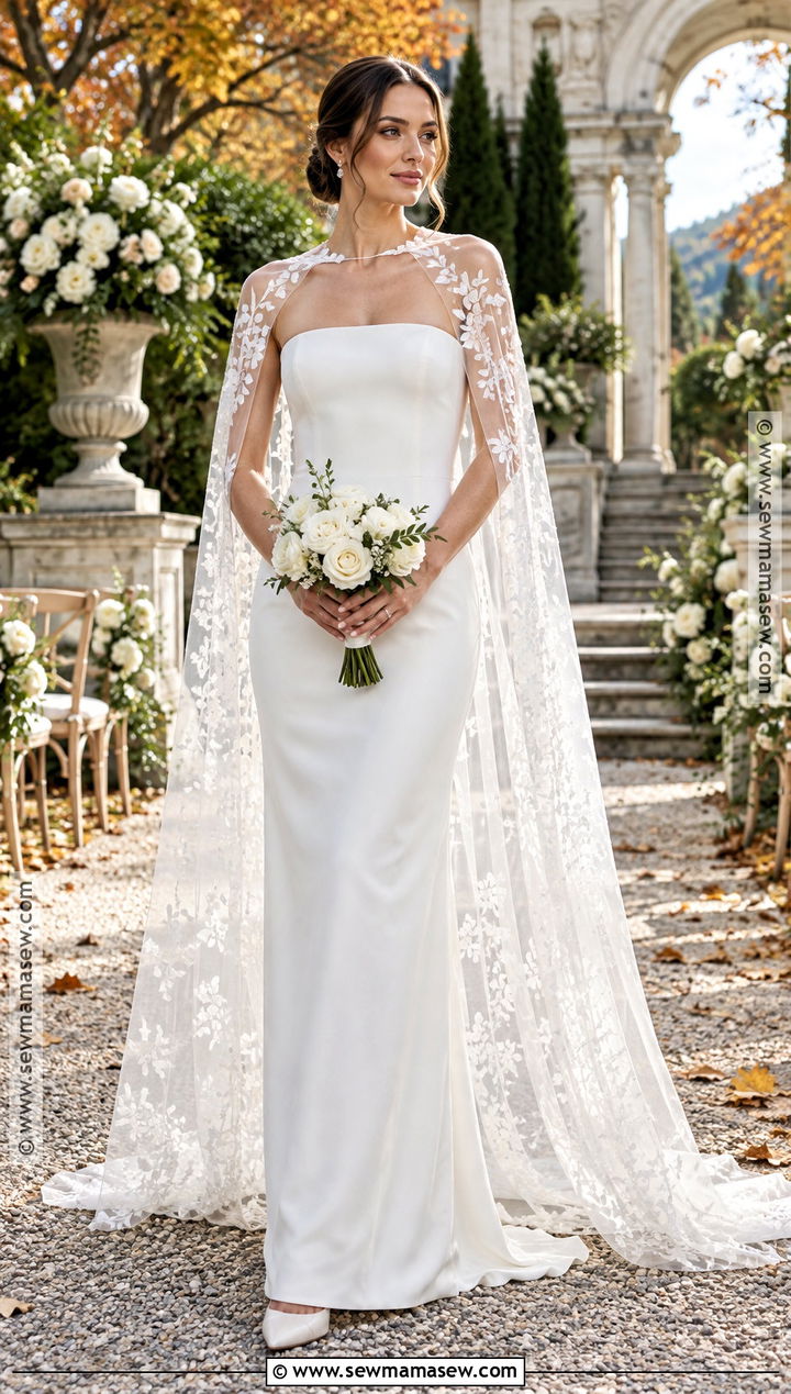 Bridal Cape Wedding Dress - 15 Wedding Dresses For Autumn