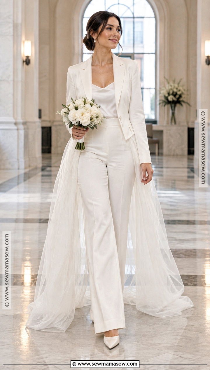 Bridal Pantsuit Fall Wedding Look - 15 fall bridal looks