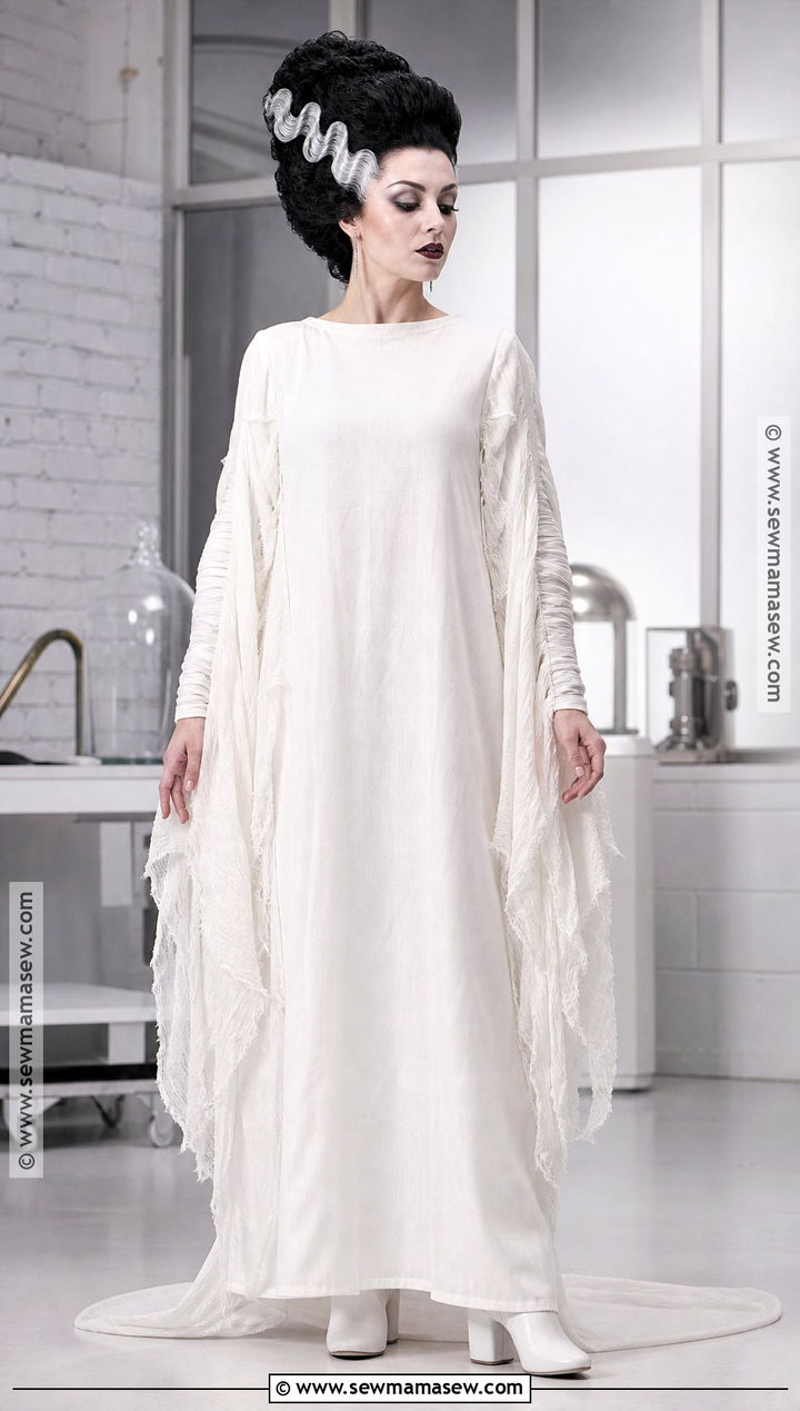 Bride Of Frankenstein Costume With Black Updo - 45 black hair halloween costumes