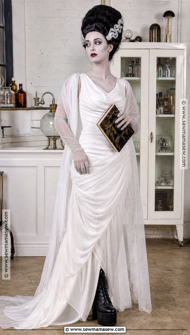 Bride Of Frankenstein Costume With White Dress - 30 white dress halloween costume ideas