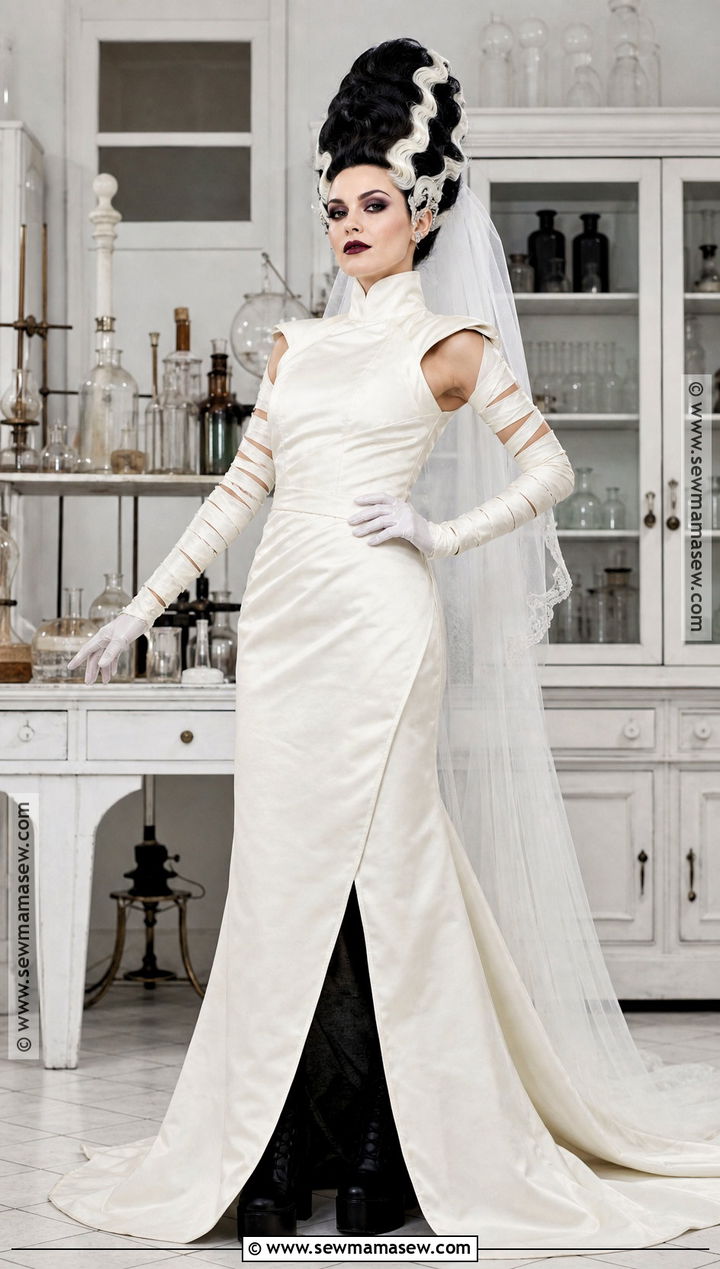 Bride Of Frankenstein Costume With White Dress - 35 white dress halloween costume ideas