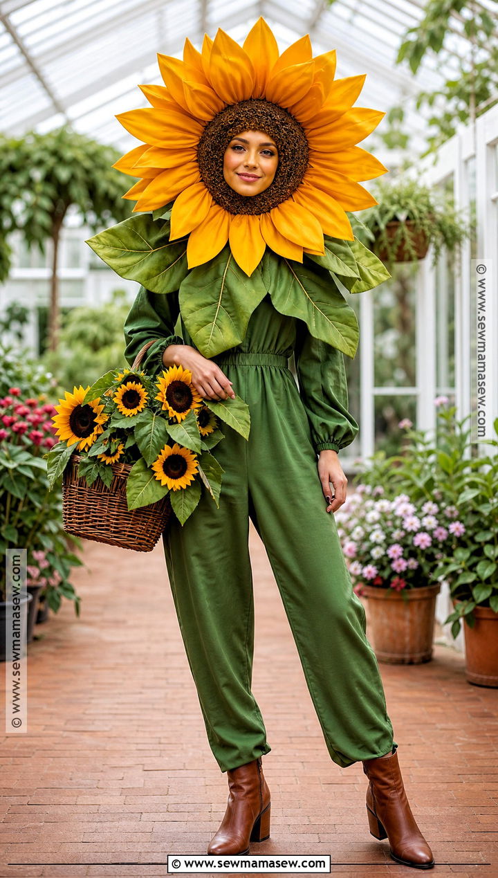 Bright Sunflower Costume - 40 Flower Costume Ideas
