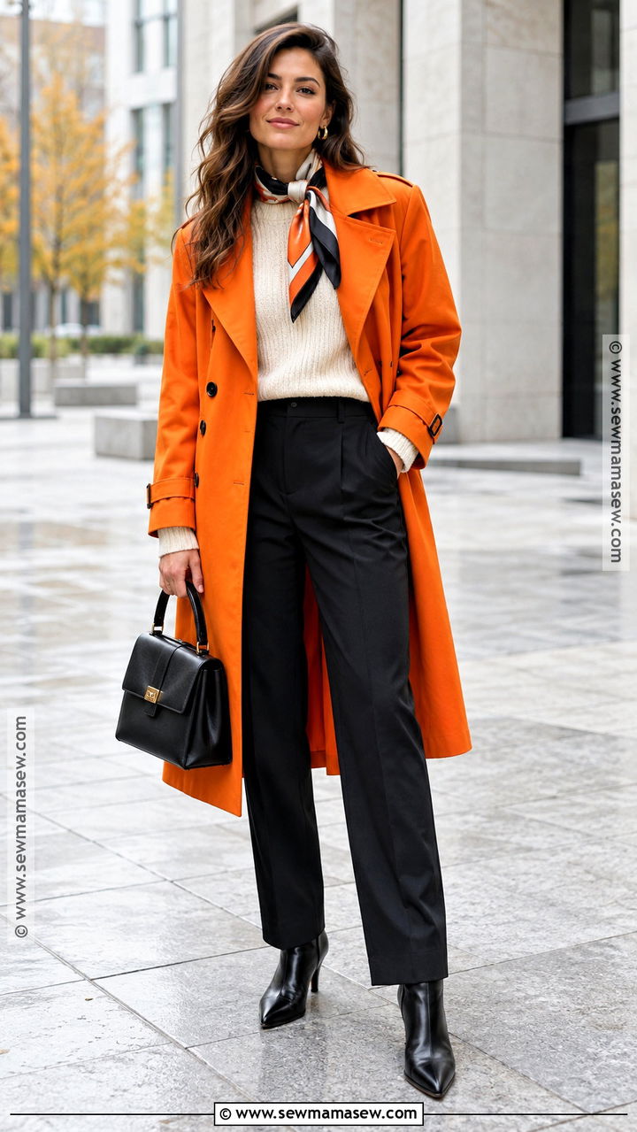Bright Trench Coat With Neutral Outfit - 20 autumn trench coat ideas