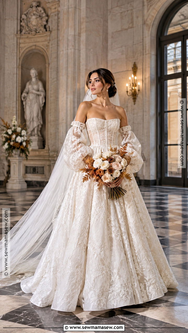 Brocade Corset November Wedding Dress - 25 november wedding dress ideas