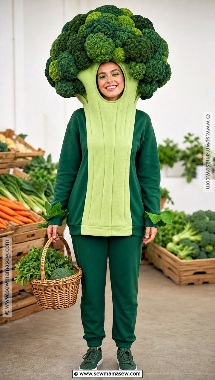 Broccoli Green Costume - 35 green halloween costumes