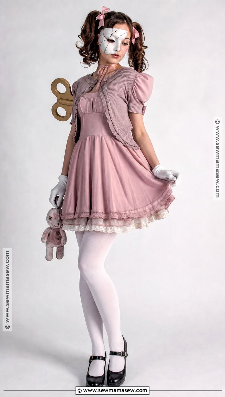 Broken Doll Halloween Mask Costume - 40 halloween mask ideas