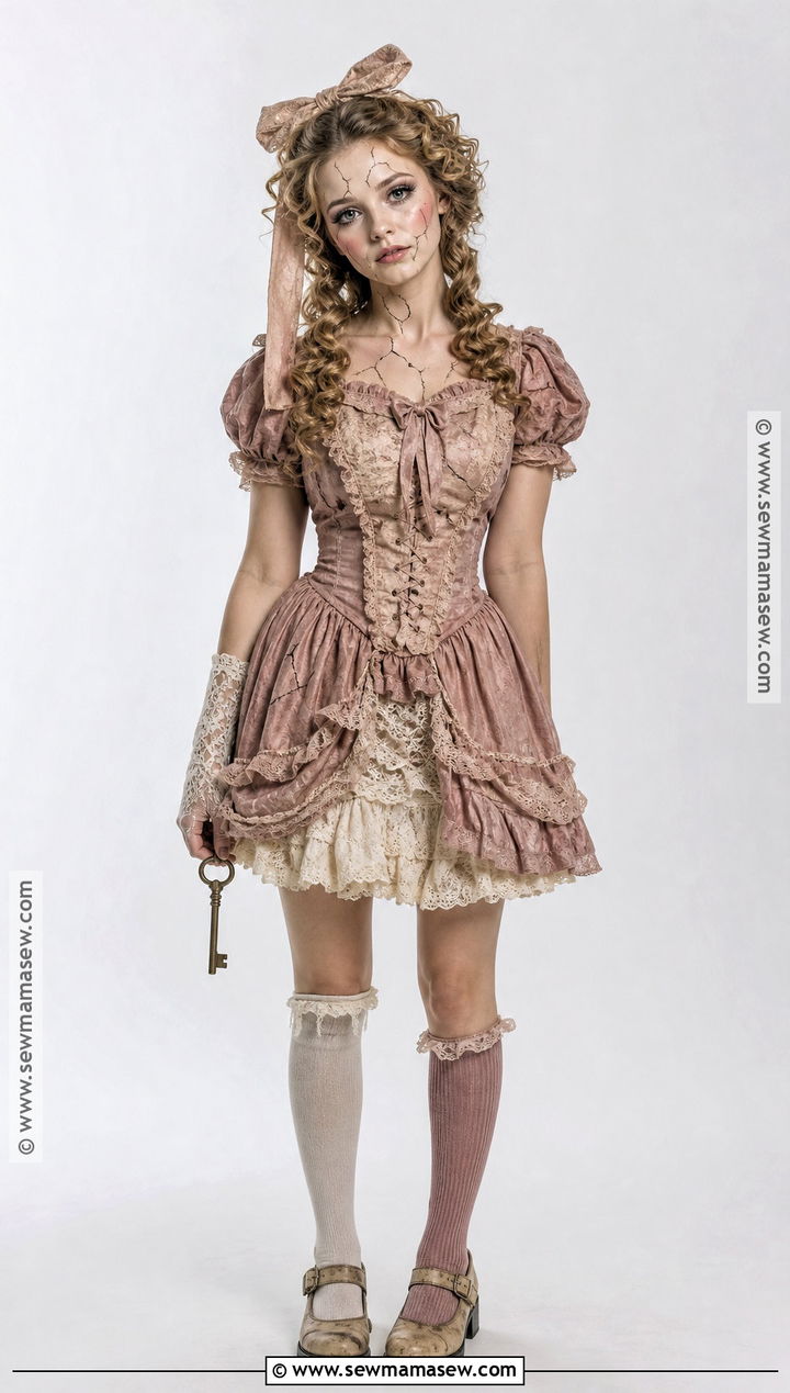 Broken Porcelain Doll Costume - 40 doll halloween costume ideas