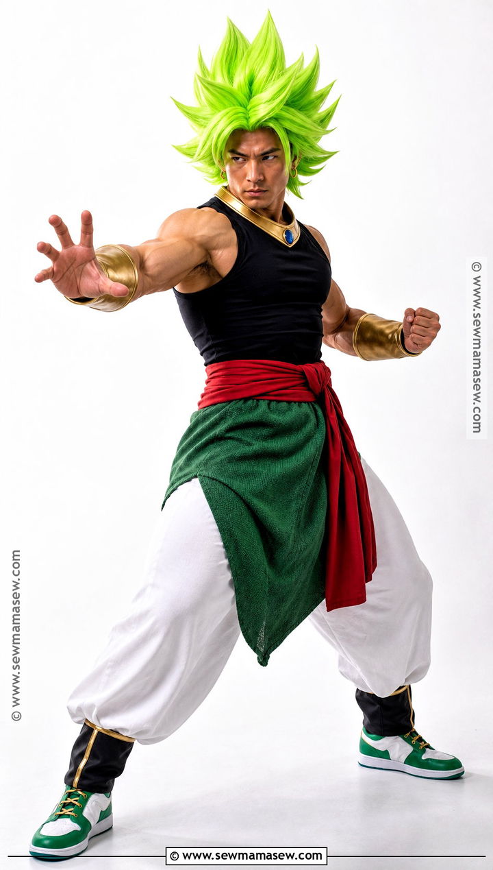 Broly Costume With Lime Green Hair - 30 green hair costume ideas