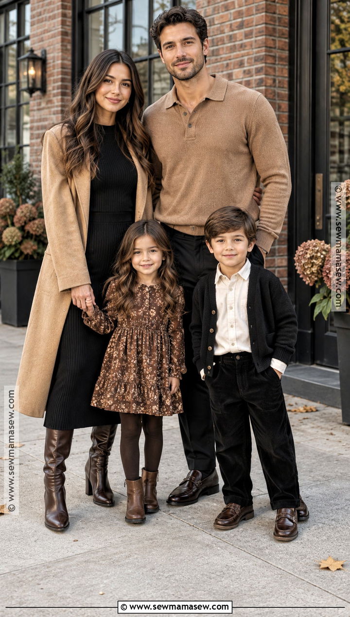Brown And Black Fall Family Photo Outfit - 15 fall family photo outfits color combos brown
