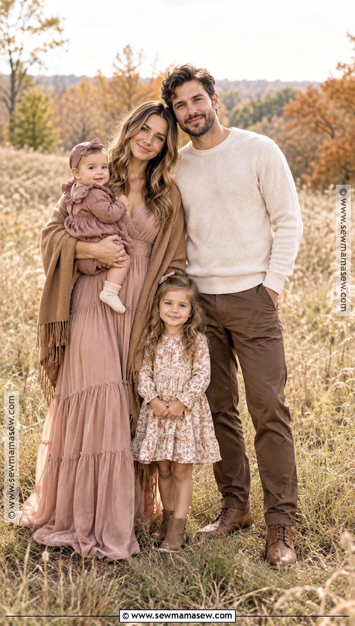 Brown And Blush Fall Family Photo Outfit - 15 fall family photo outfits color combos brown