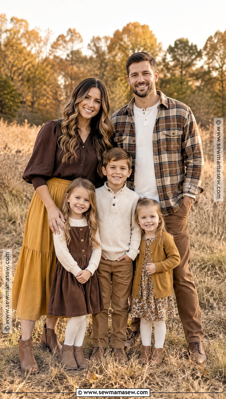 Brown And Mustard Fall Family Picture Outfits - 15 fall family pictures outfits brown