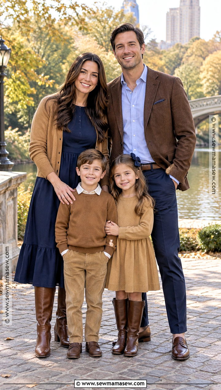 Brown And Navy Fall Family Photo Outfit - 15 fall family photo outfits color combos brown