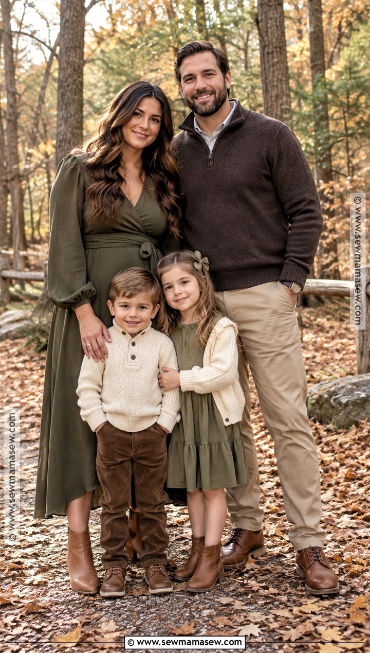 Brown And Olive Green Fall Family Photo Outfit - 15 fall family photo outfits color combos brown