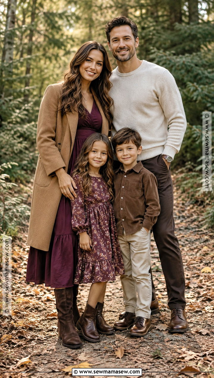 Brown And Plum Fall Family Photo Outfit - 15 fall family photo outfits color combos brown