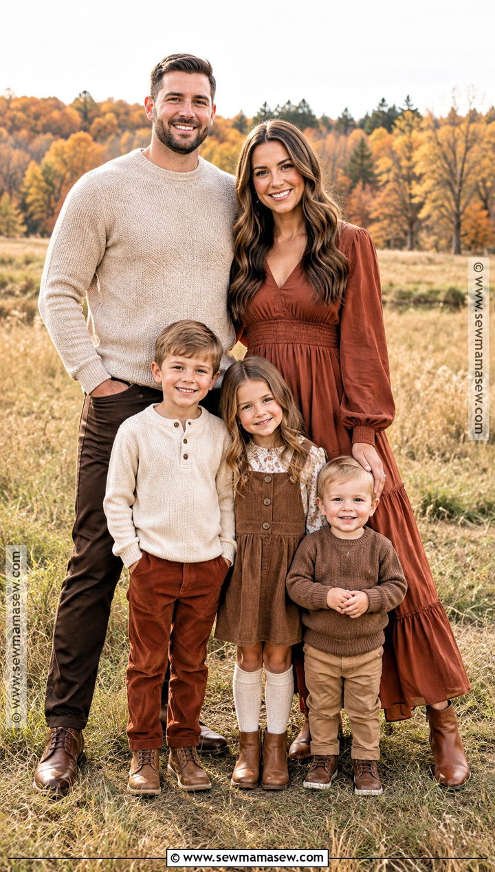 Brown And Rust Fall Family Photo Outfit - 15 fall family photo outfits color combos brown