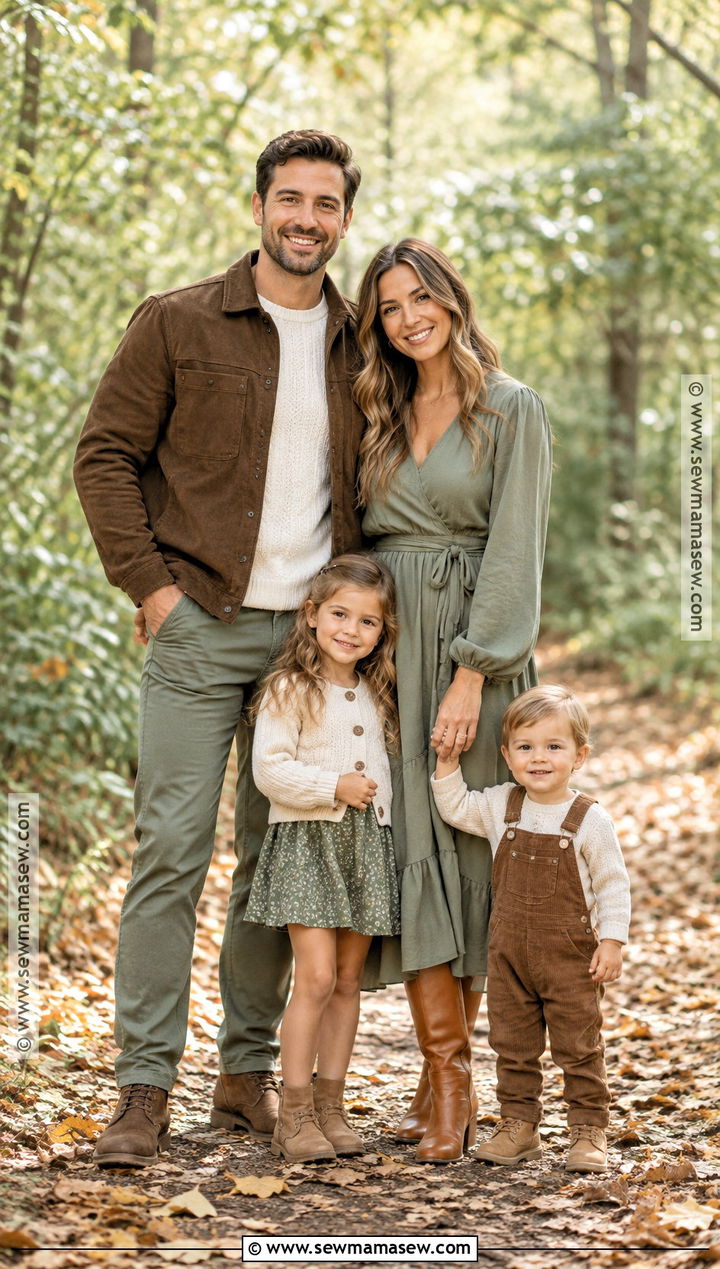 Brown And Sage Green Family Picture Outfits - 15 fall family pictures outfits brown