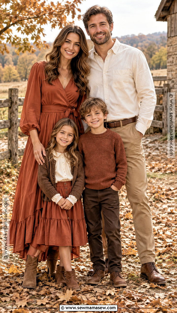 Brown And Terracotta Fall Family Photo Outfit - 15 fall family photo outfits color combos brown