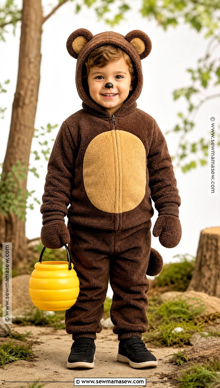 Brown Bear Costume With Round Ears - 35 animal costumes for kids