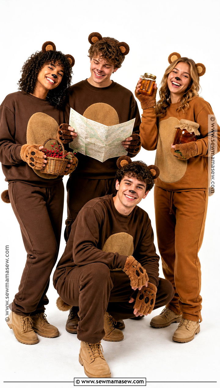 Brown Bear Cub Group Costume - 30 Brown Bear Costume Ideas