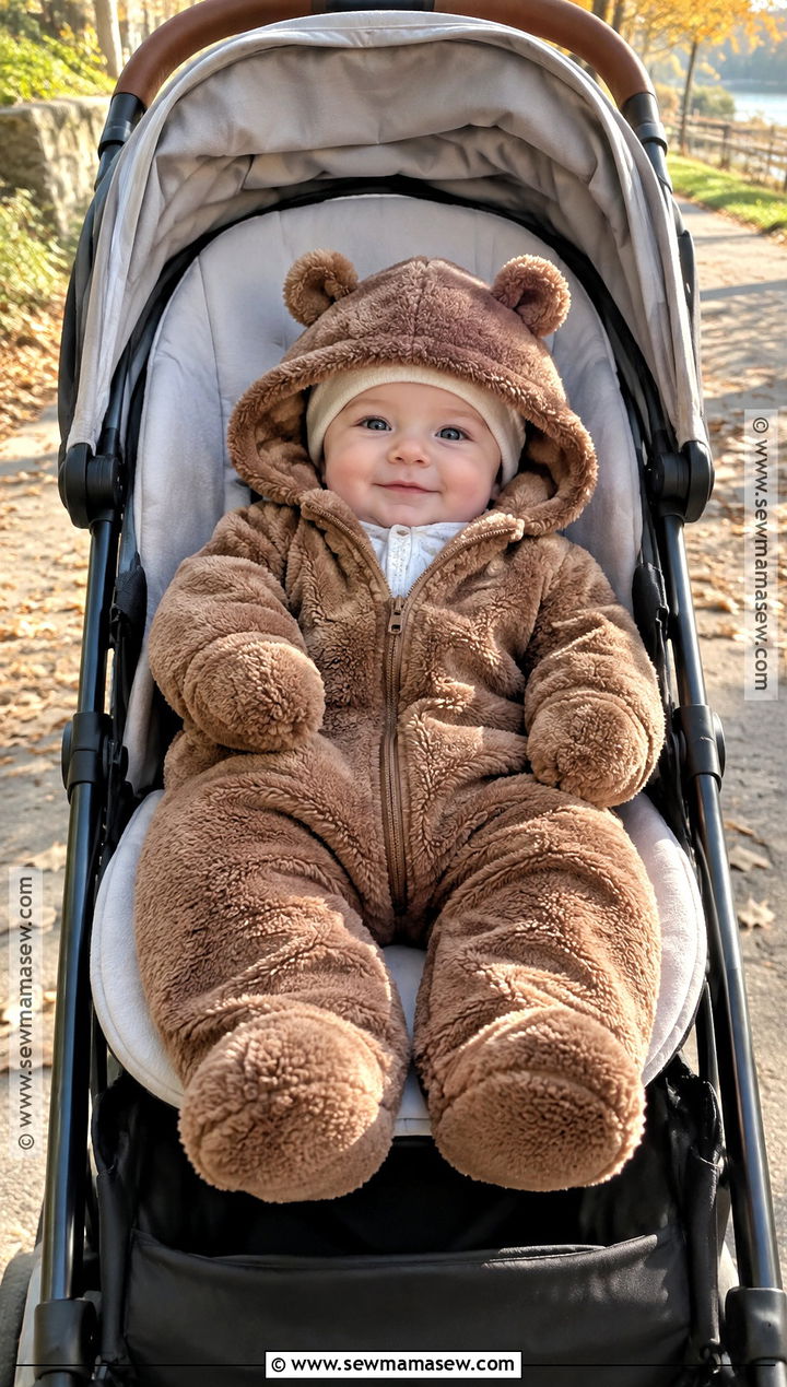 Brown Bear Fleece Bunting Outfit - 15 november newborn outfits
