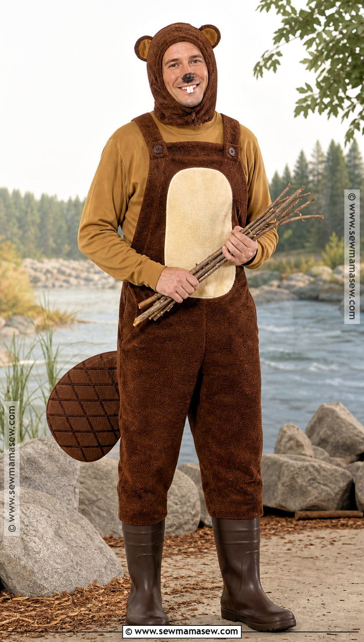 Brown Beaver Costume With Flat Tail - 35 brown halloween costumes