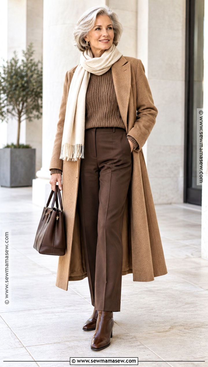 Brown Boots With Monochrome Brown Outfit - 20 Brown Boots Autumn Outfit