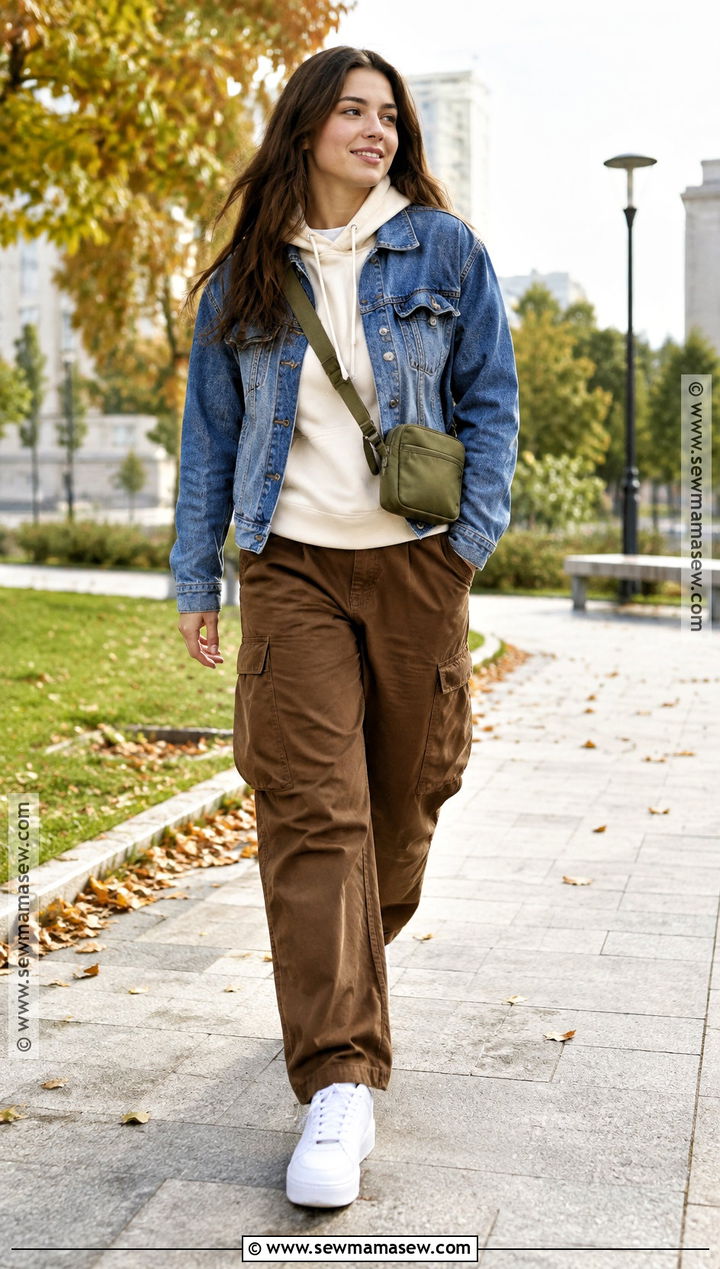 Brown Cargo Pants With Hoodie - 20 fall outfits with brown pants