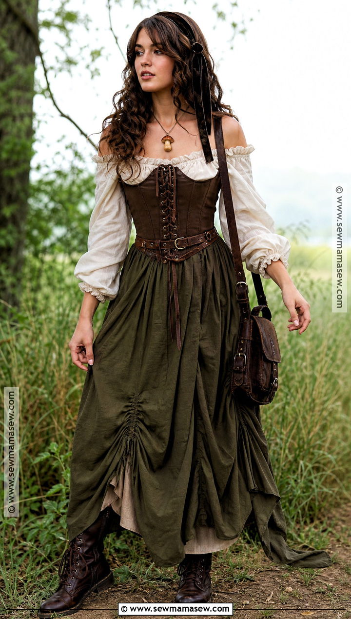 Brown Corset Forest Witch Outfit - 35 forest witch outfit ideas