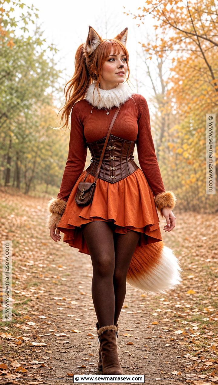 Brown Corset Fox Costume - 30 Brown Corset Halloween Costume Ideas