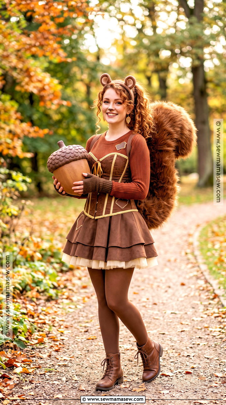 Brown Corset Squirrel Costume - 30 Brown Corset Halloween Costume Ideas