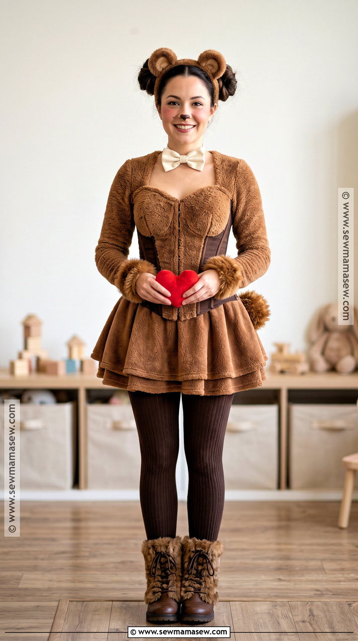 Brown Corset Teddy Bear Costume - 30 Brown Corset Halloween Costume Ideas