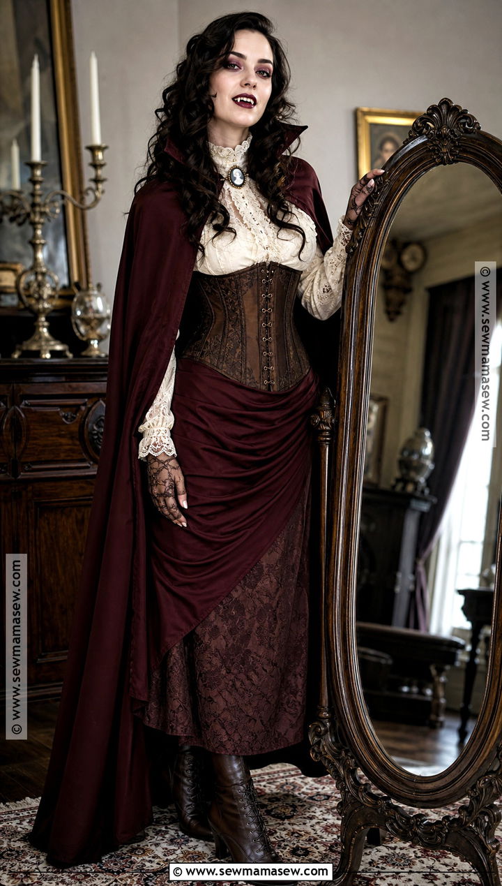 Brown Corset Victorian Vampire Costume - 30 Brown Corset Halloween Costume Ideas