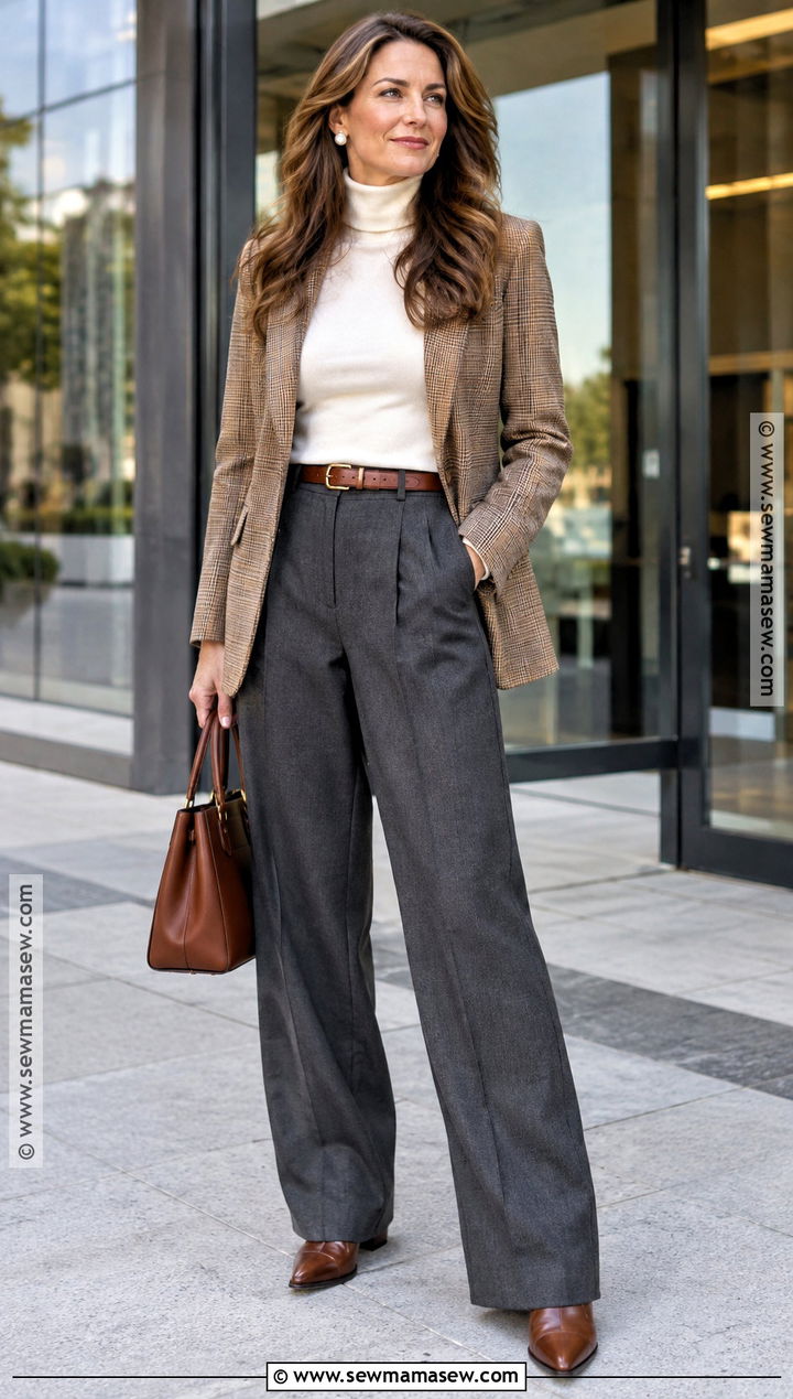 Brown Cowboy Boots With Tailored Trousers - 15 brown cowboy boots fall fashion