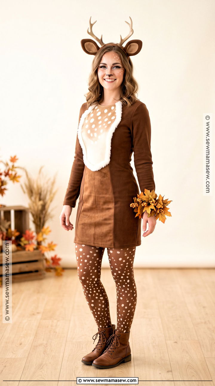 Brown Deer Costume With Antlers - 35 brown halloween costumes