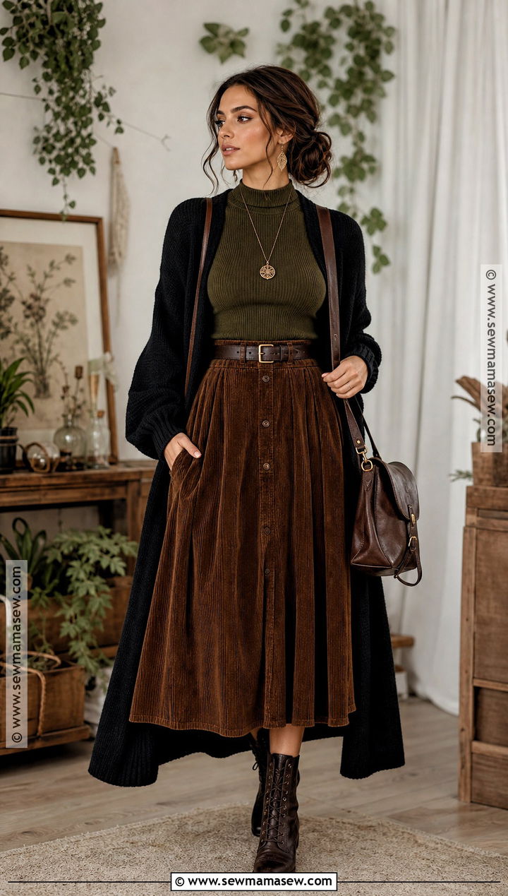 Brown Earthy Witch Outfit - 40 modern witch outfit ideas