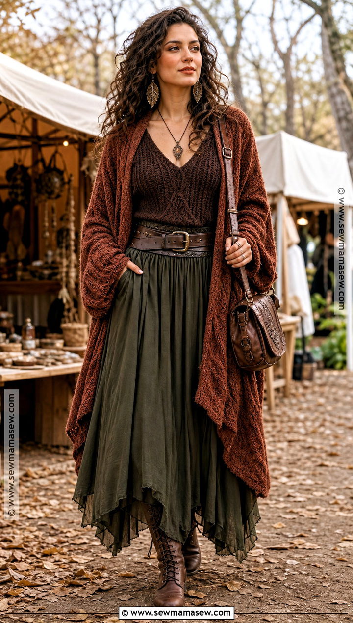Brown Earthy Witch Outfit - 35 witch outfit aesthetic ideas