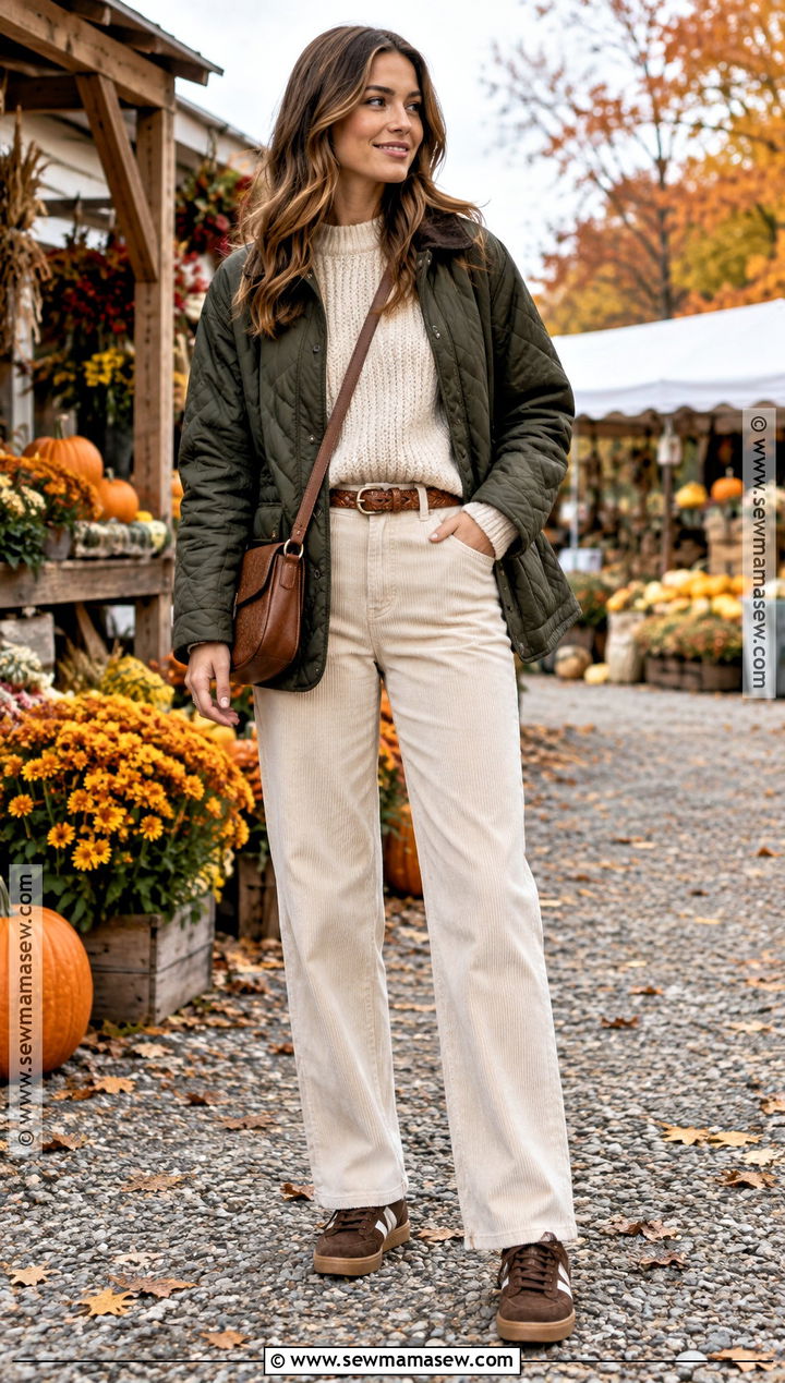 Brown Fall Sneakers With Corduroy Pants - 25 fall sneakers